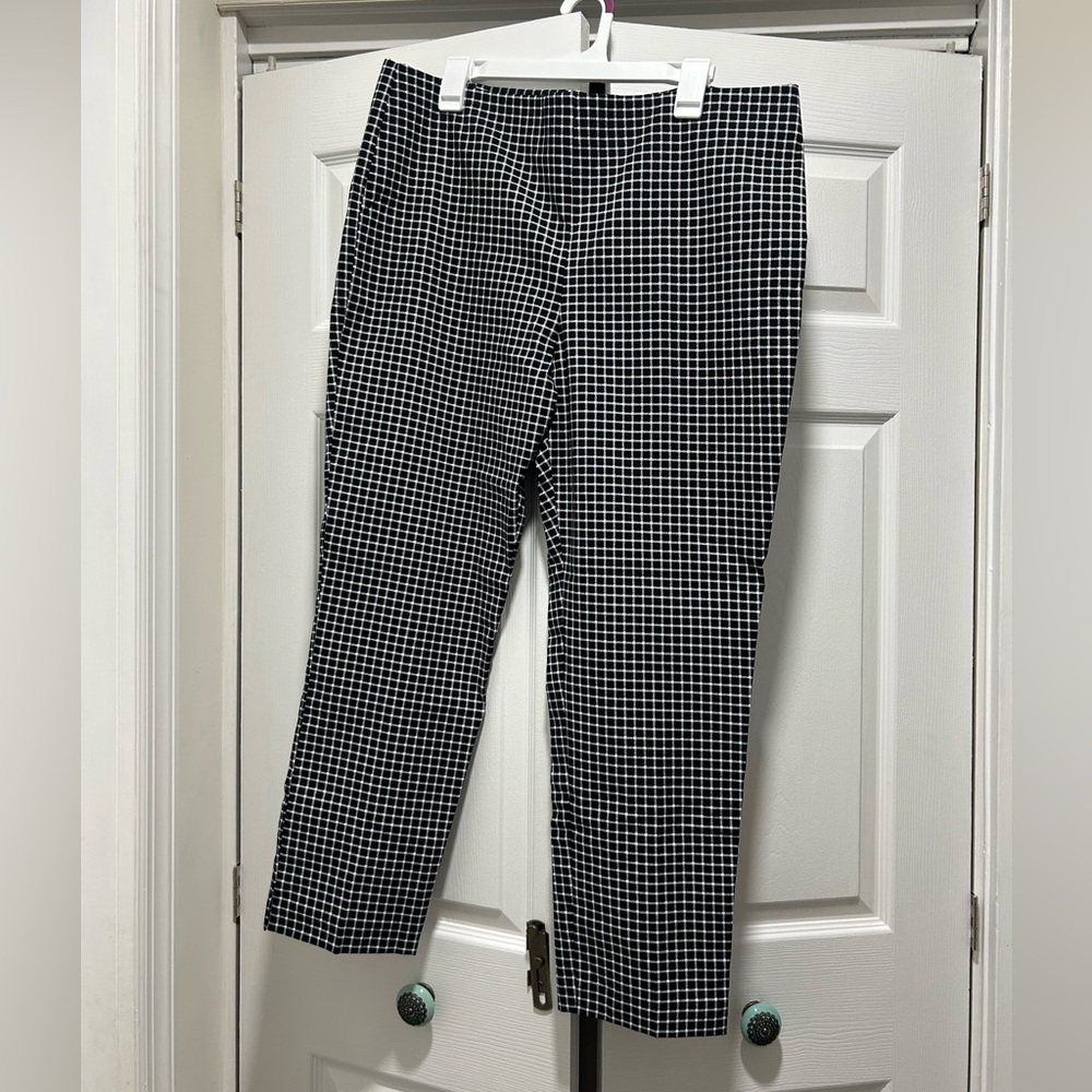 XL black and white checker work pants